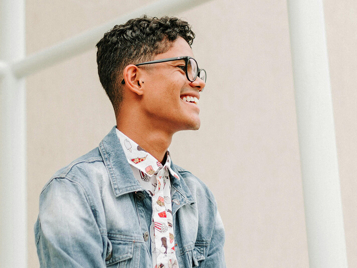 man smiling