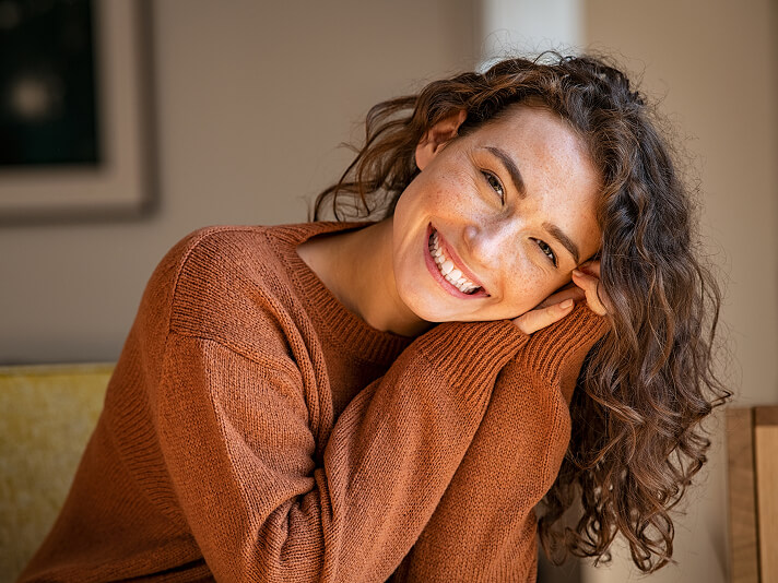 woman smiling