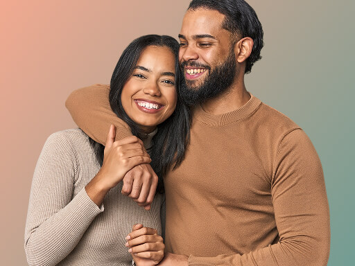 couple smiling