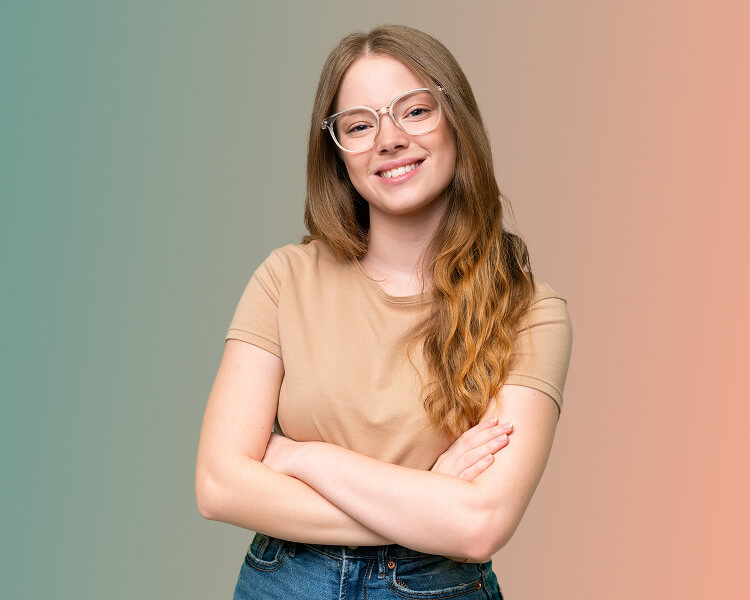 woman smiling
