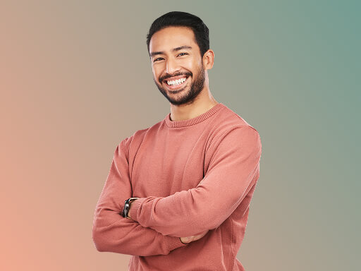 man smiling
